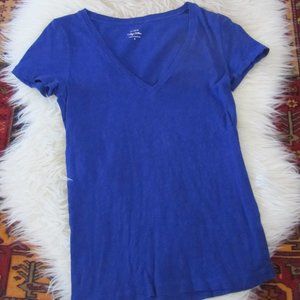 J. Crew Vintage Cotton V-Neck T-Shirt Dark Purple